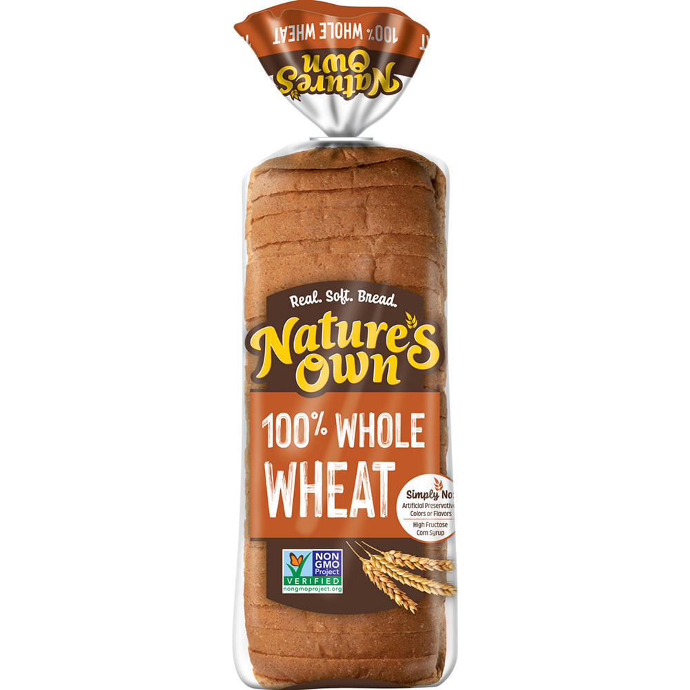 Nature's Own 100% Whole Wheat Sliced Bread, 20 oz