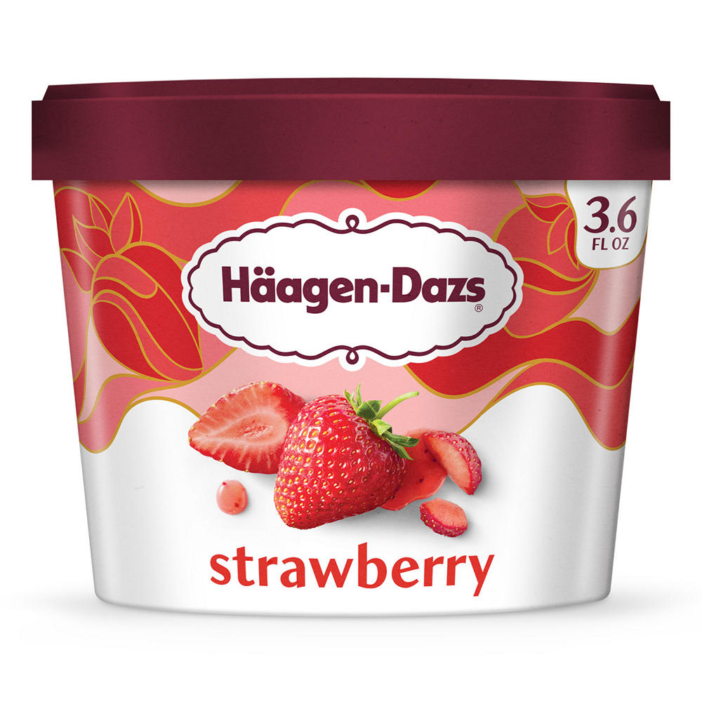 Häagen-Dazs Strawberry Ice Cream Cup, 3.6 oz