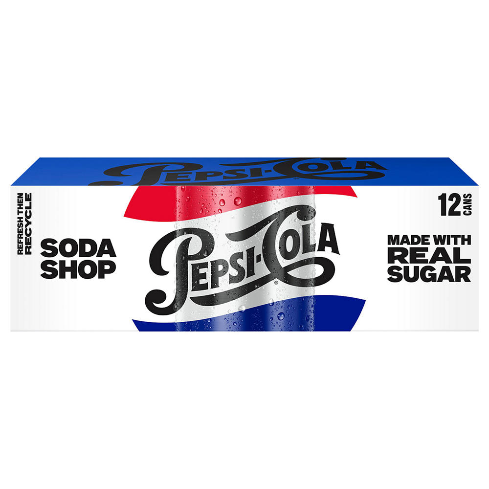 Pepsi Real Sugar Cola 12 pk Cans, 12 oz