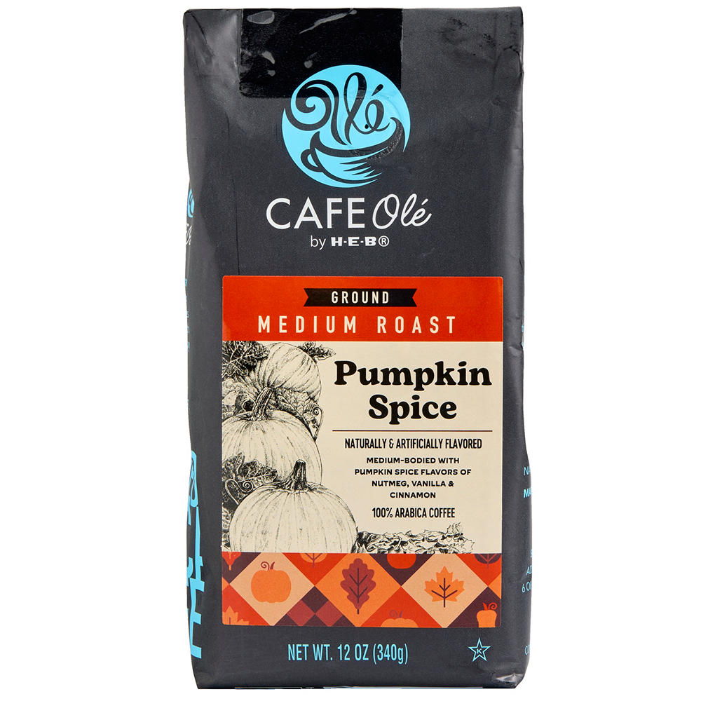 CAFE Olé by H-E-B Pumpkin Spice Medium Roast Ground Coffee, 12 oz