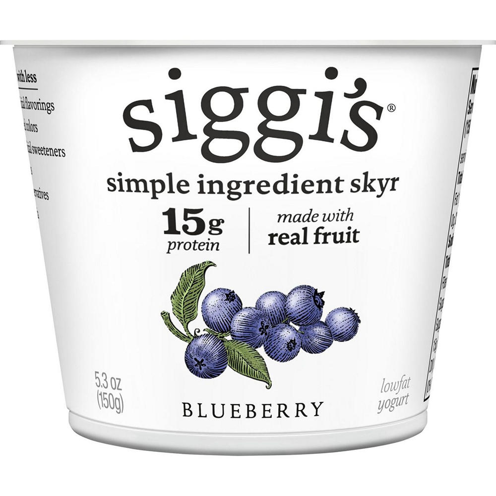Siggi's 15g Protein Fat Free Yogurt - Blueberry, 5.3 oz