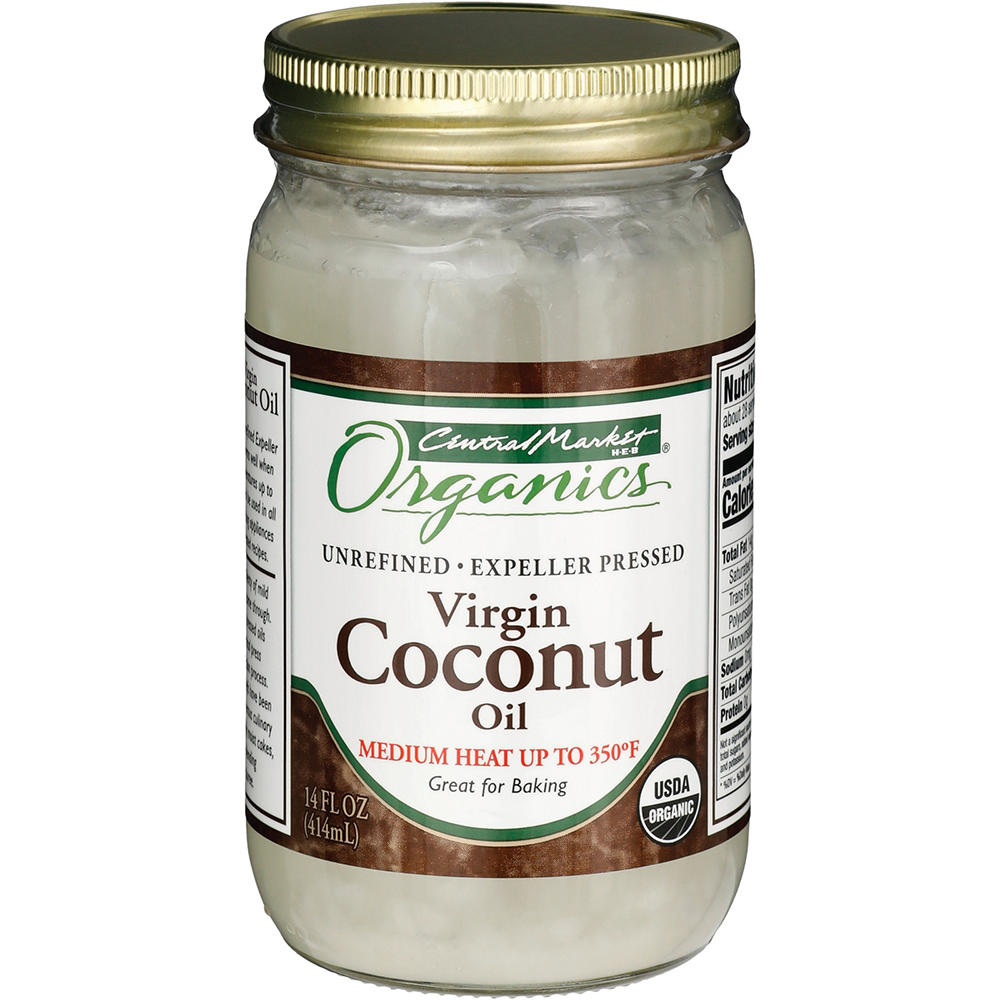 Central Market Organics Unrefined Virgin Coconut Oil, 14 oz