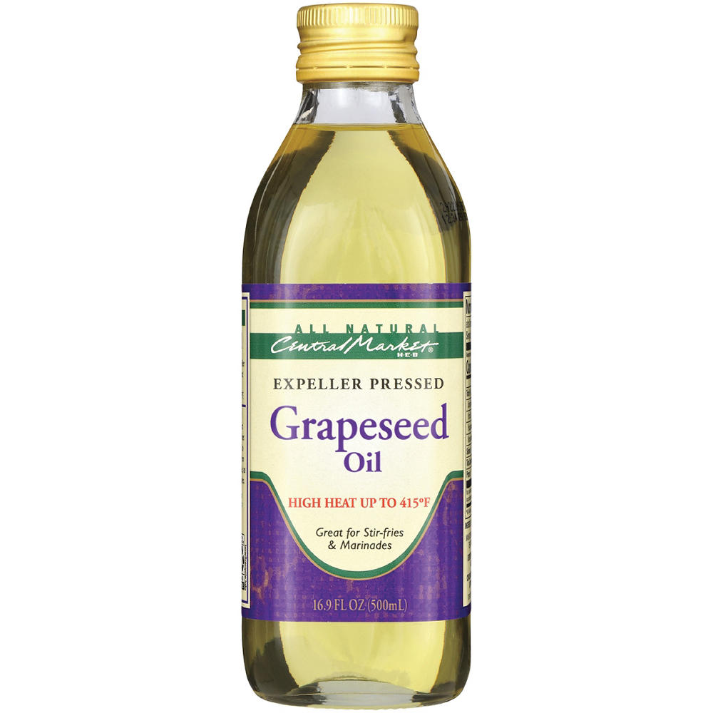 Central Market Expeller Pressed Grapeseed Oil, 16.9 oz