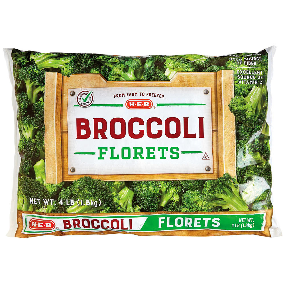 H-E-B Frozen Broccoli Florets, 64 oz