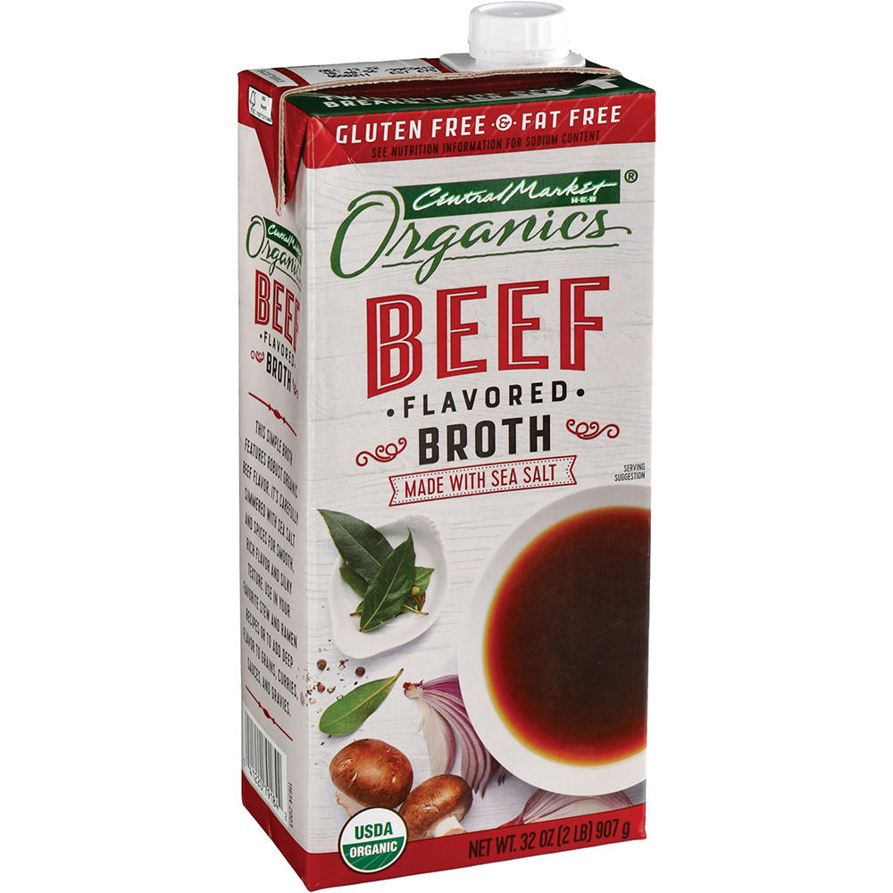 Central Market Organics Beef Broth, 32 oz