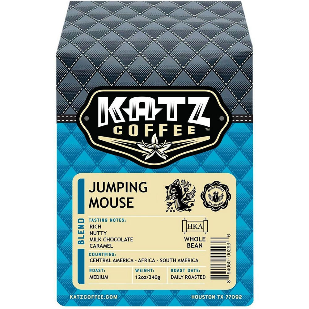 Katz Coffee Jumping Mouse Medium Roast Whole Bean Coffee, 12 oz