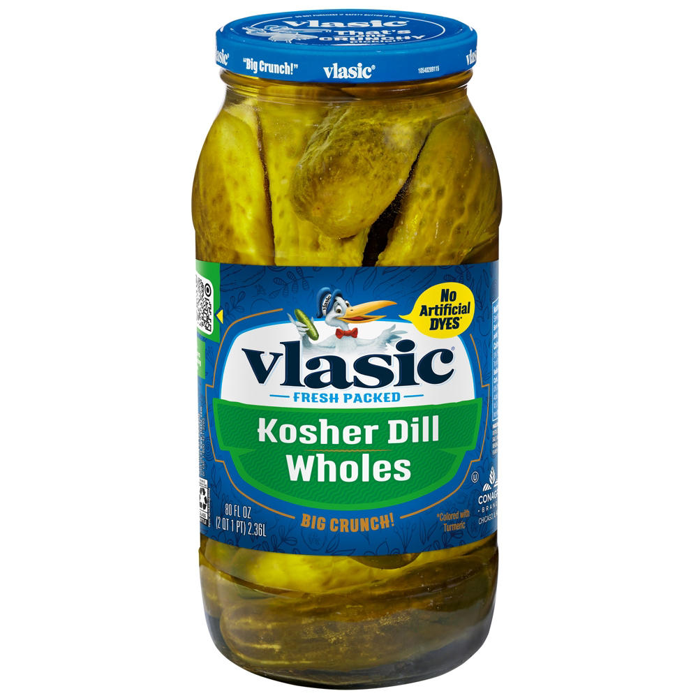 Vlasic Wholes  Kosher Dill, 80 oz