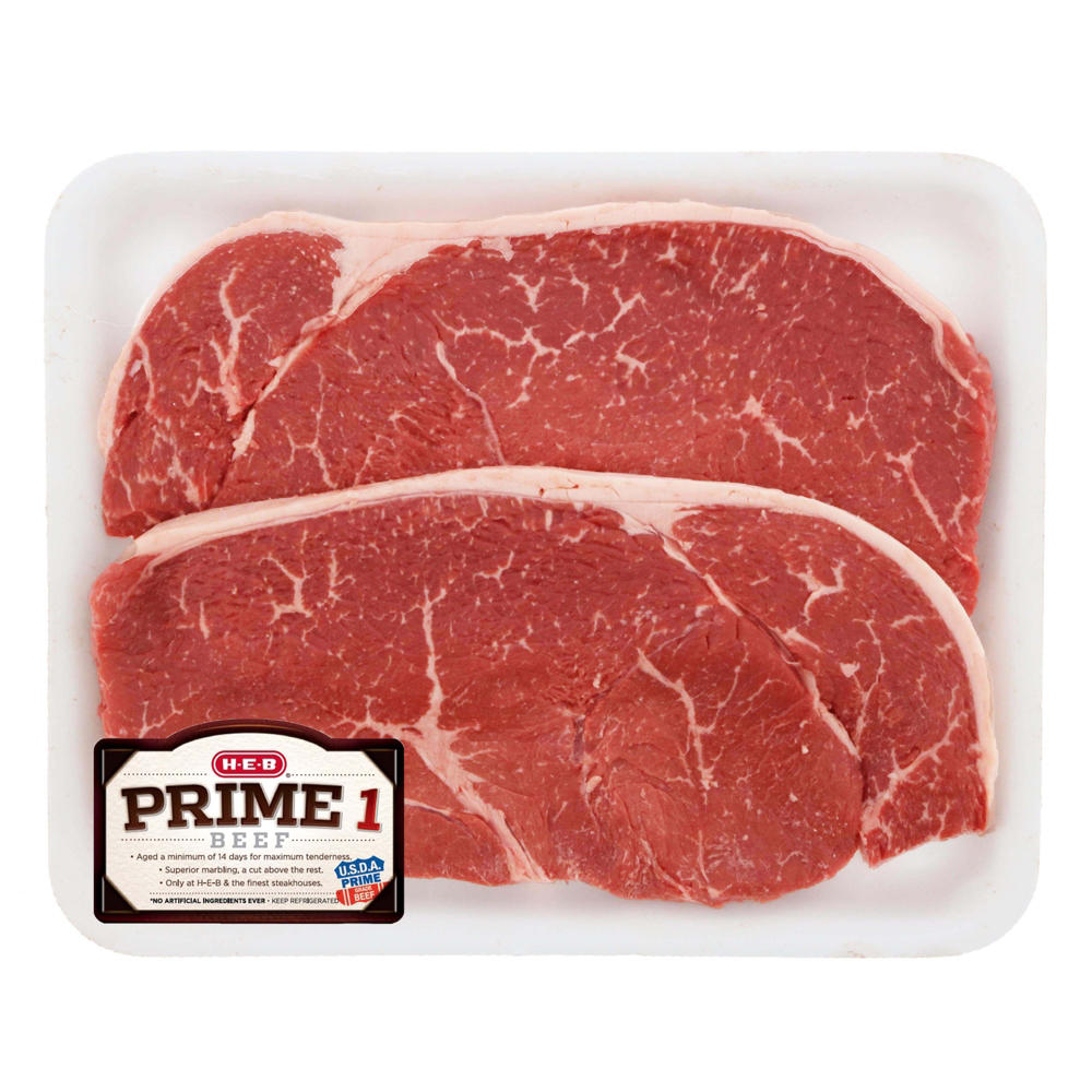 H-E-B Prime 1 Beef Top Sirloin Steak Boneless Value Pack, USDA Prime, Avg. 3.13 lbs