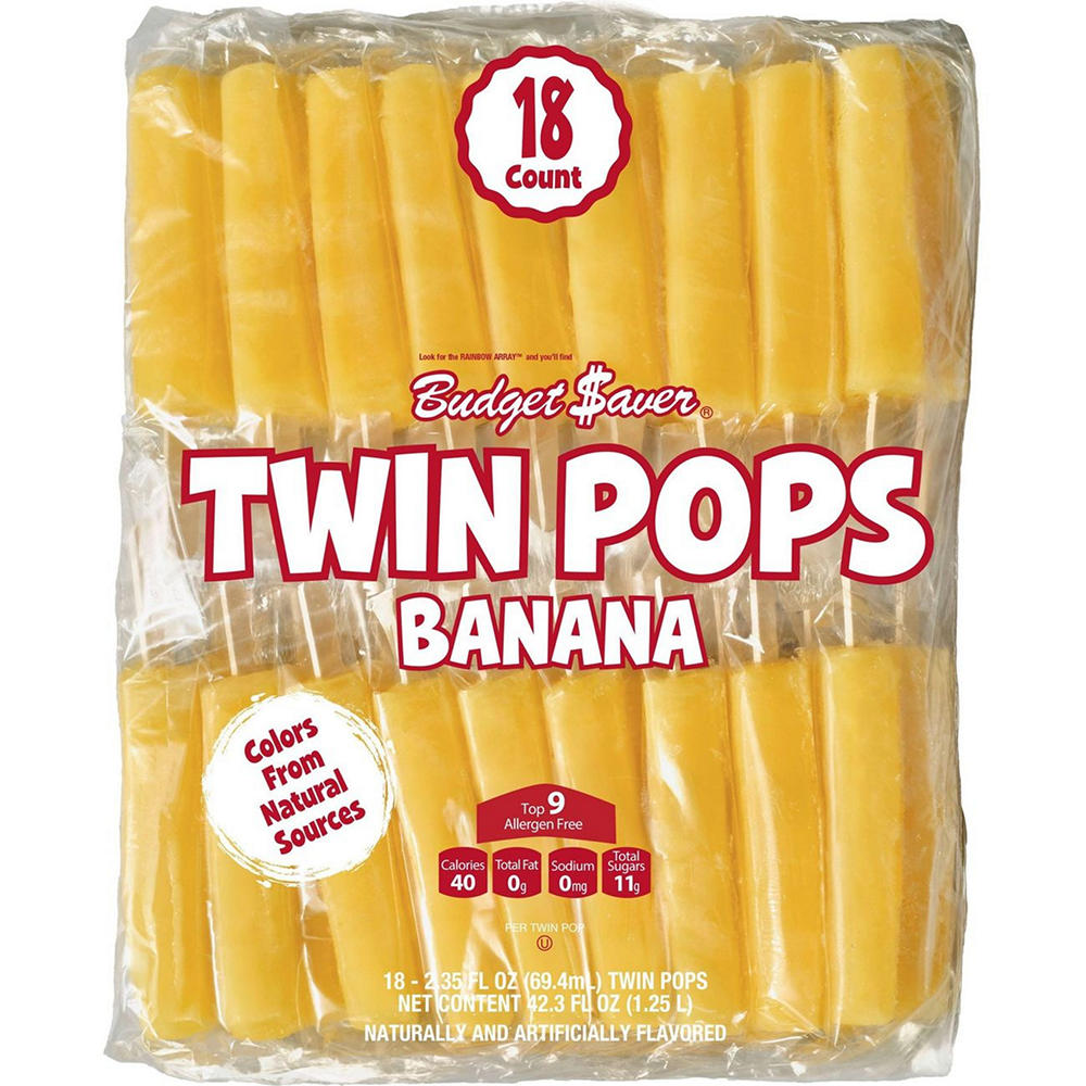 Budget Saver Banana Twin Pops, 18 ct