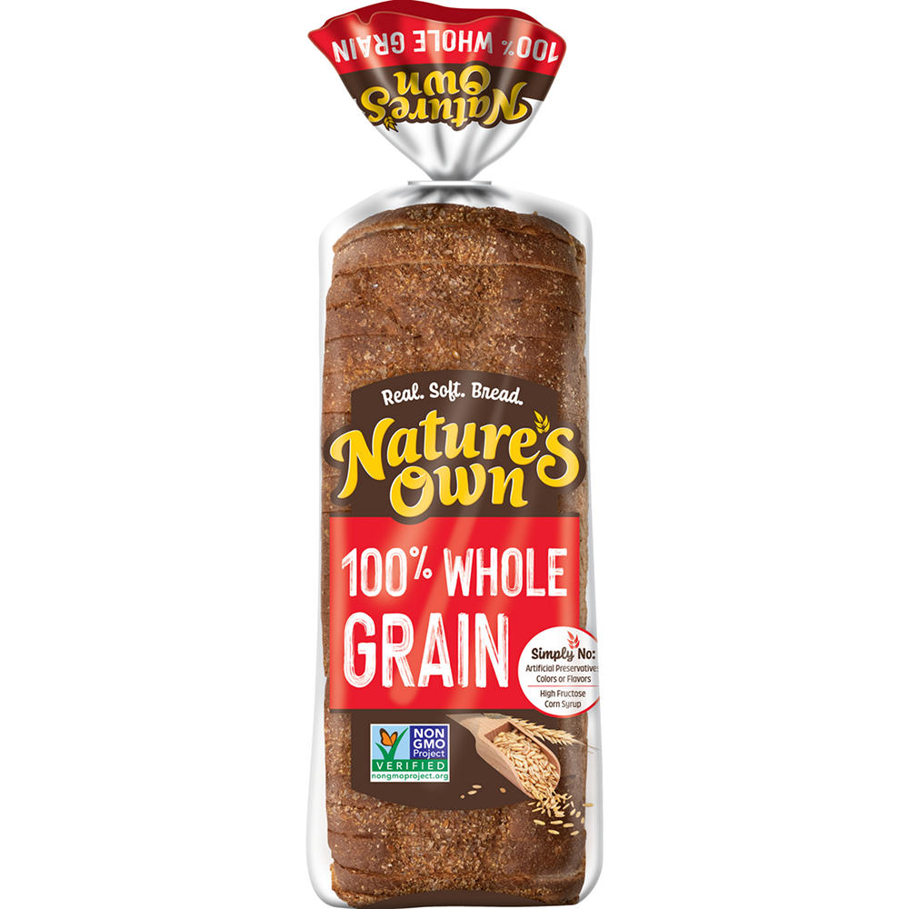 Nature's Own 100% Whole Grain Sliced Bread, 20 oz