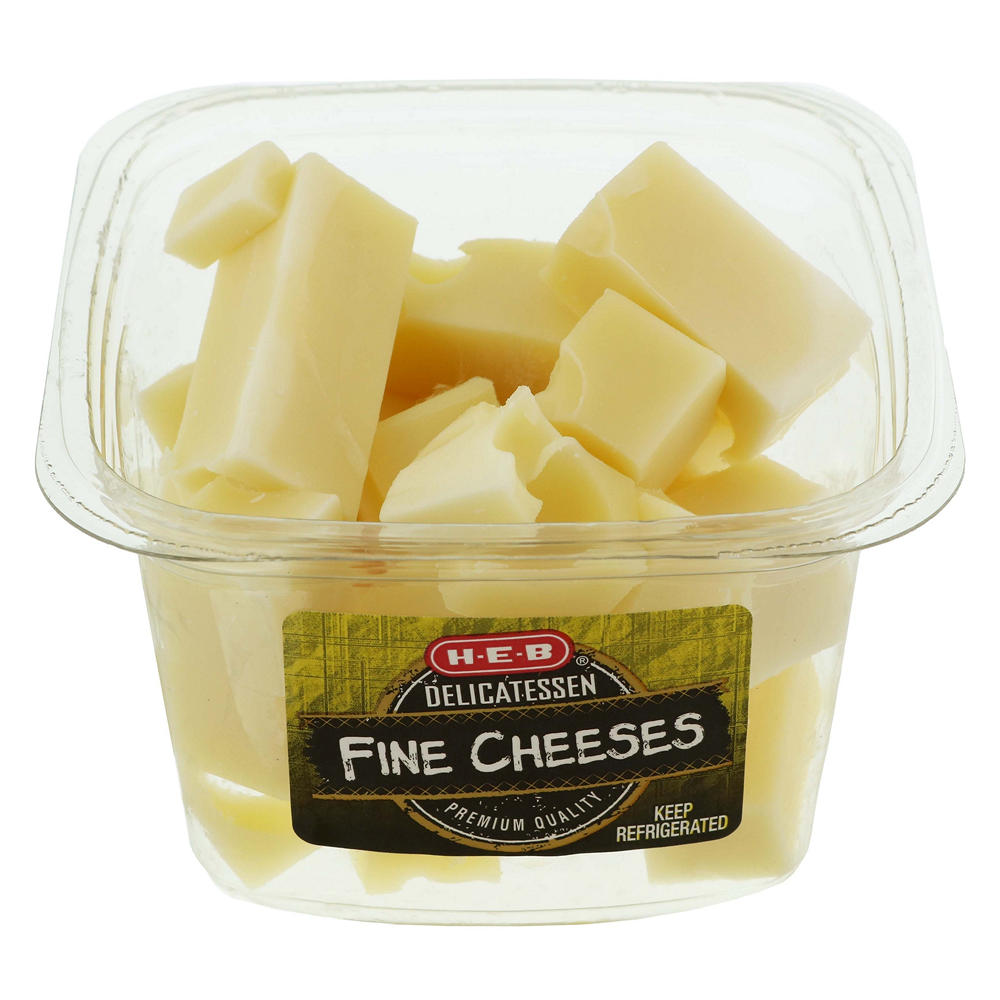 H-E-B Deli Swiss Cheese Cubes, Avg. 0.5 lb