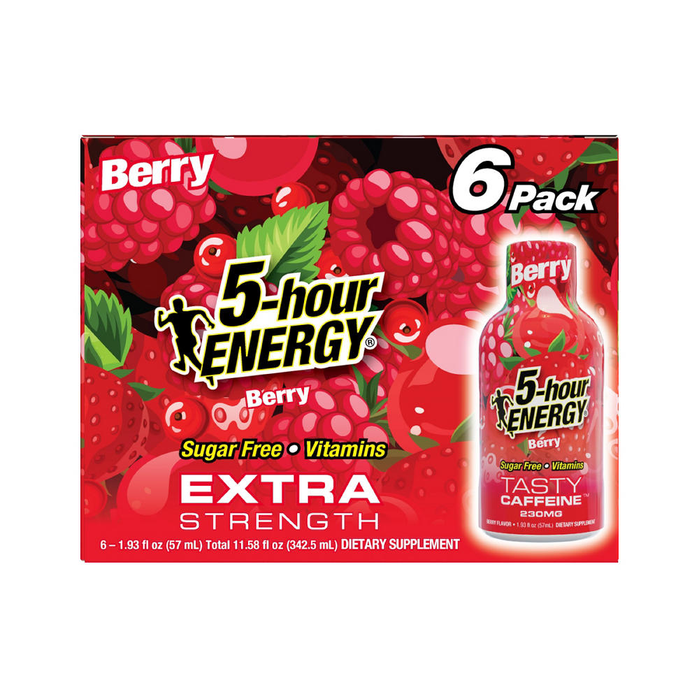 5-hour ENERGY Extra Strength Energy Shots - Berry, 6 pk