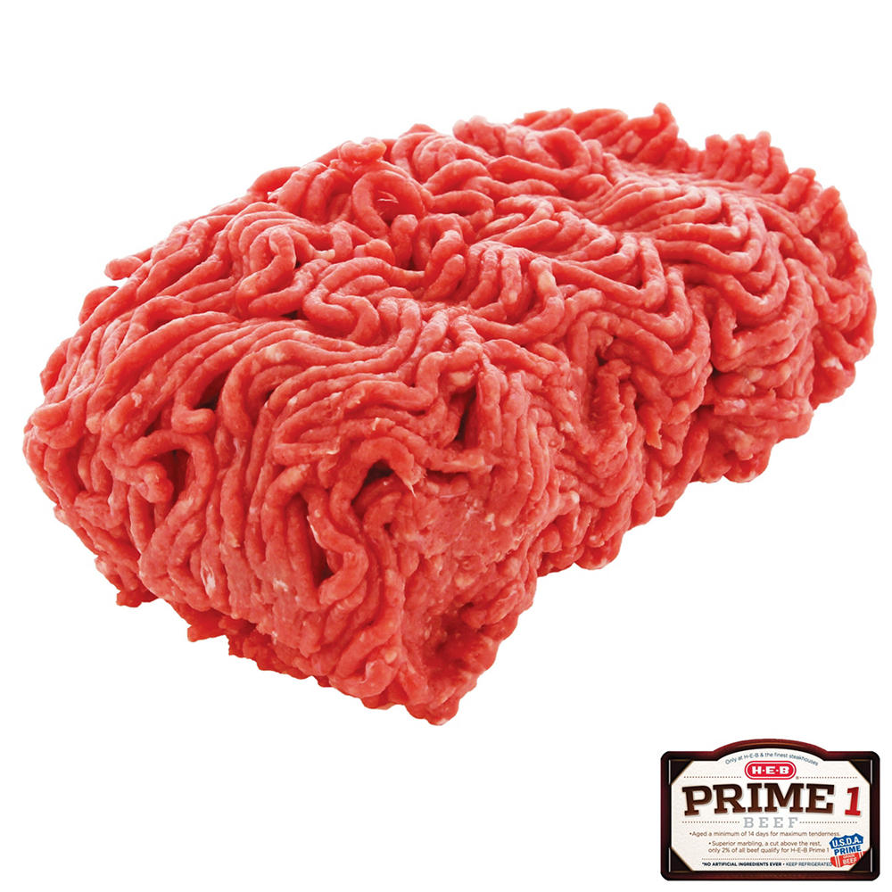 H-E-B Prime 1 Ground Beef Chuck, 80% Lean, lb