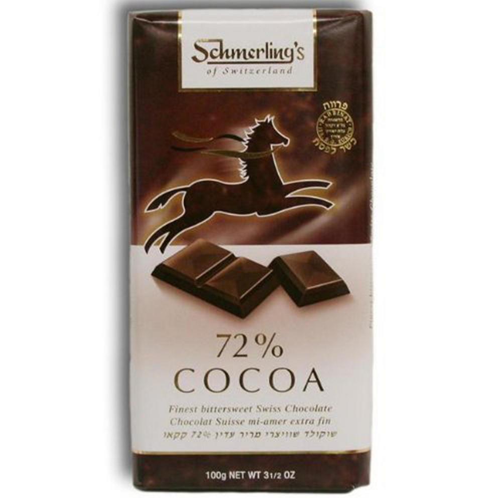 Schmerling's Kosher 72% Cocoa Bittersweet Swiss Chocolate, 3.5 oz