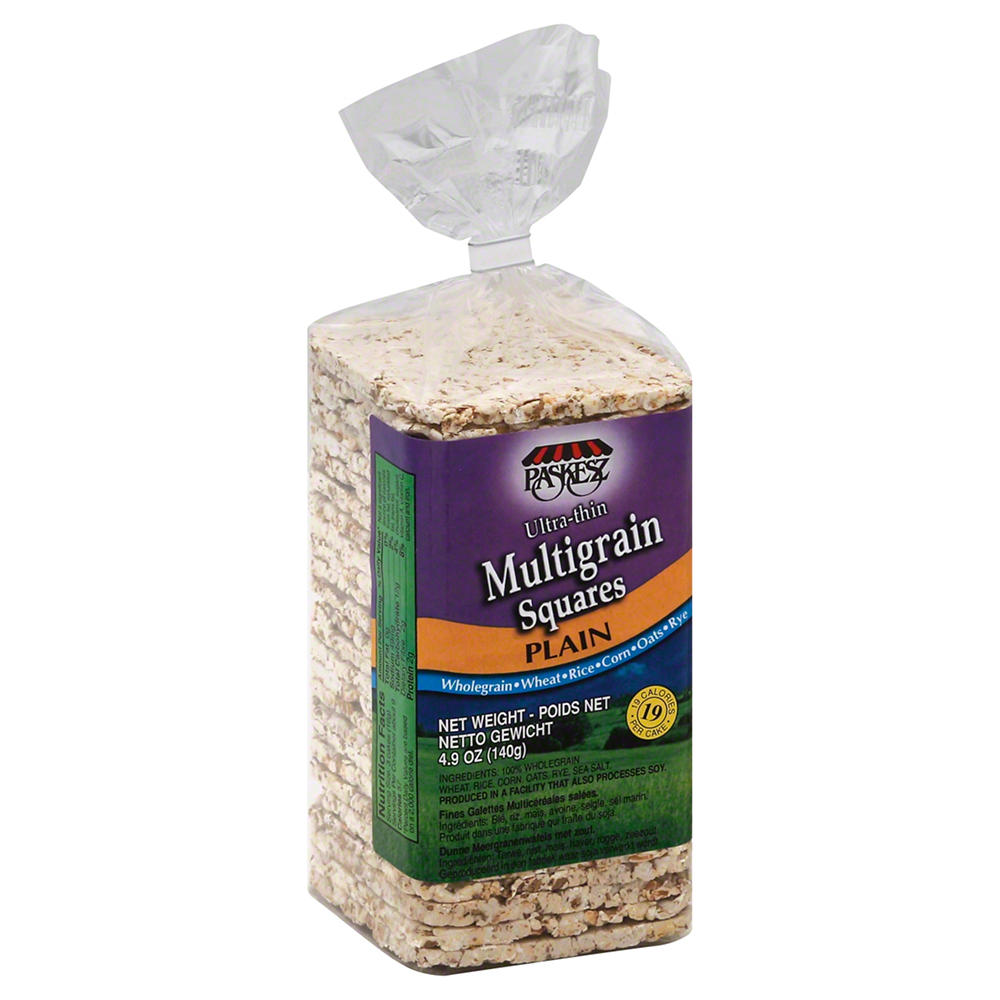 Paskesz Kosher Plain Ultra-Thin Multigrain Squares, 4.9 oz