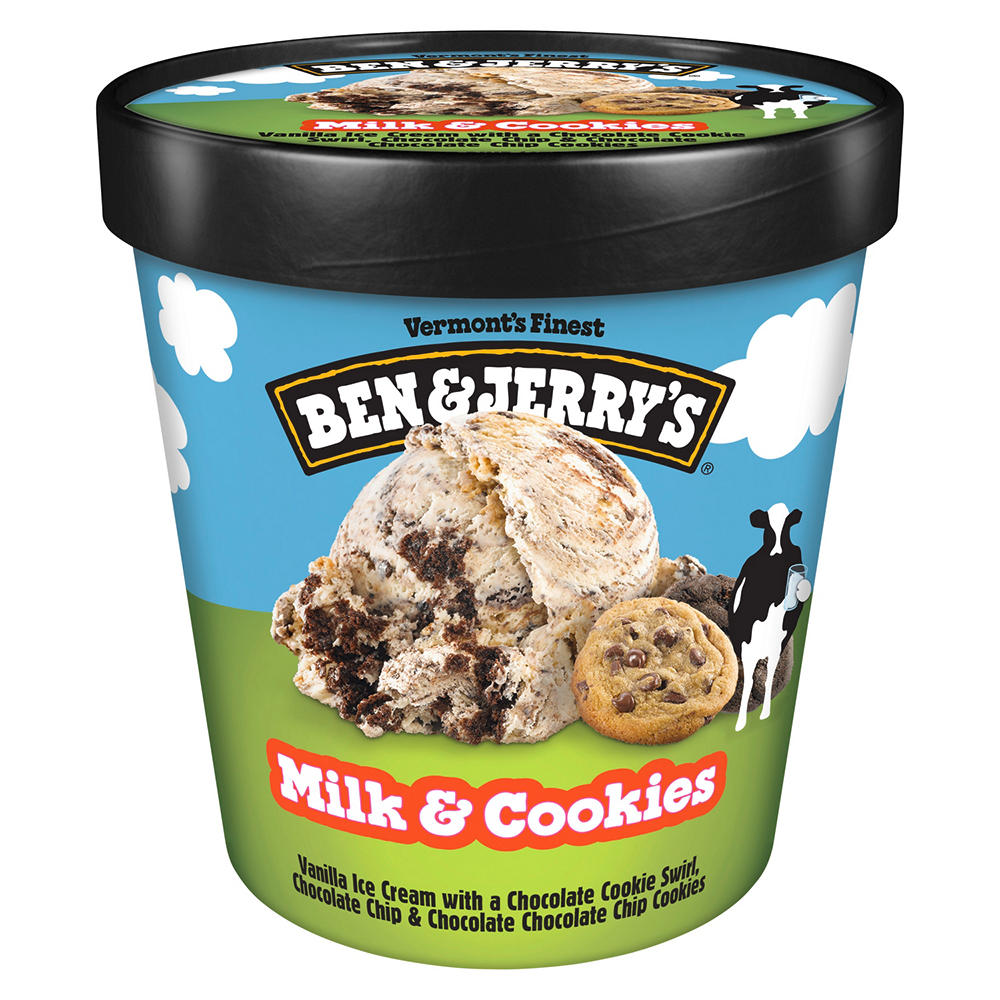 Ben & Jerry's Milk & Cookies Ice Cream, 1 pt