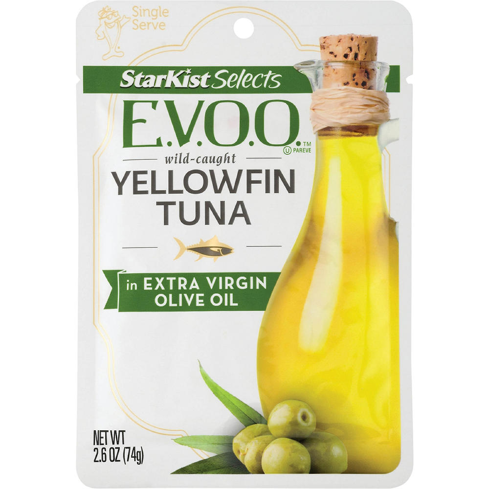 StarKist Selects Yellowfin Tuna in Extra Virgin Olive Oil Pouch, 2.6 oz