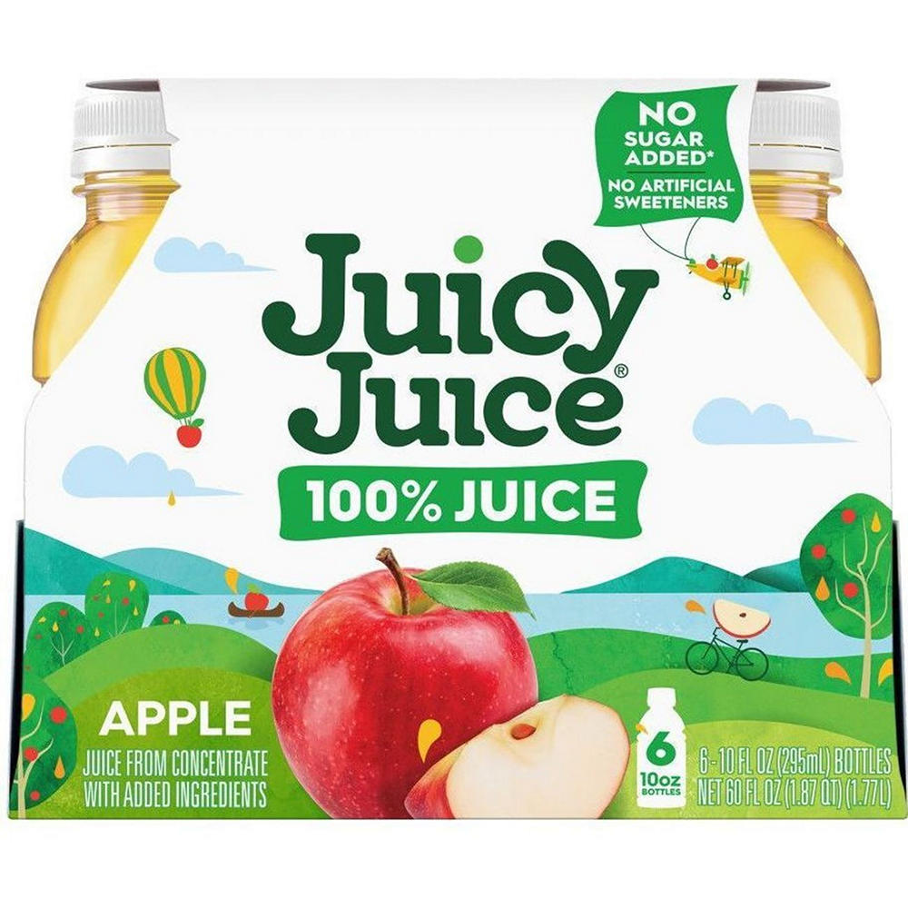 Juicy Juice 100%  Apple 6 pk Juice Bottles, 60 oz