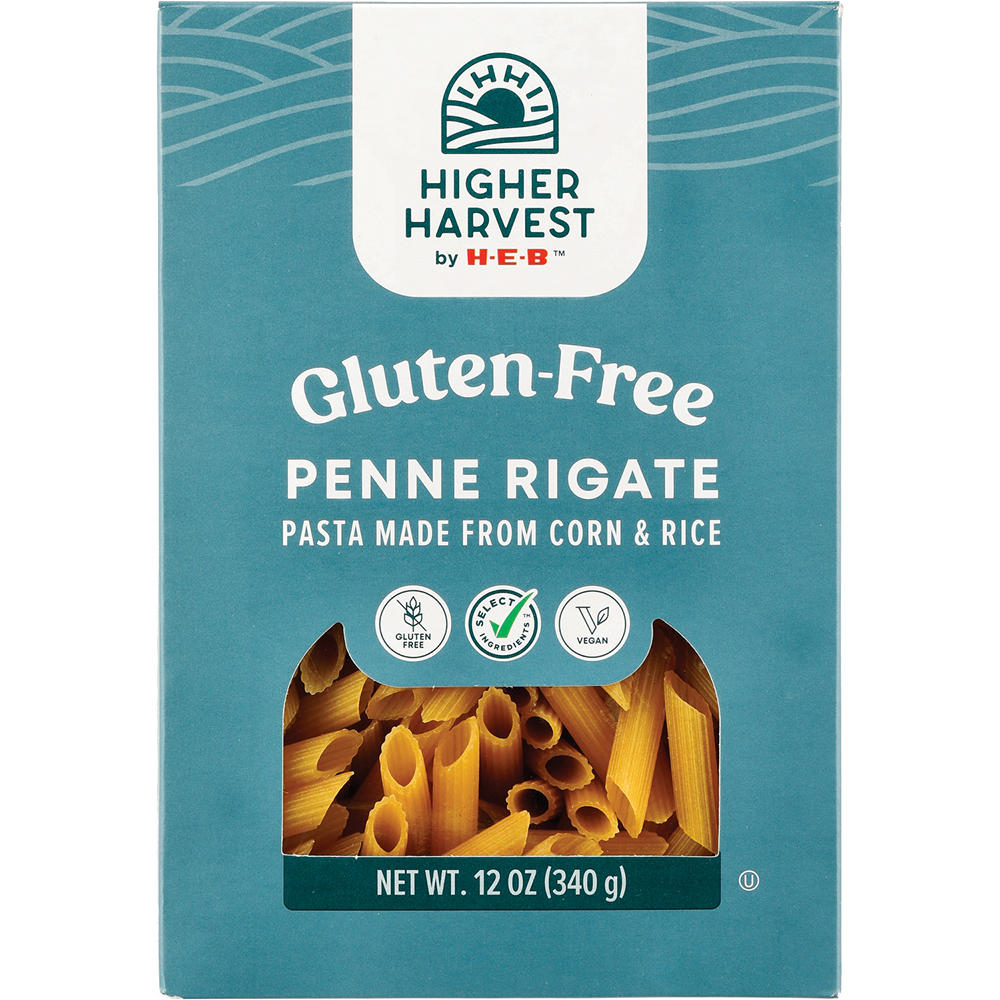 Higher Harvest by H-E-B Gluten Free Penne Rigate Pasta Noodles, 12 oz