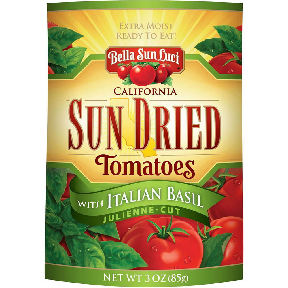 Bella Sun Luci Sun Dried Tomatoes with Italian Basil, 3 oz