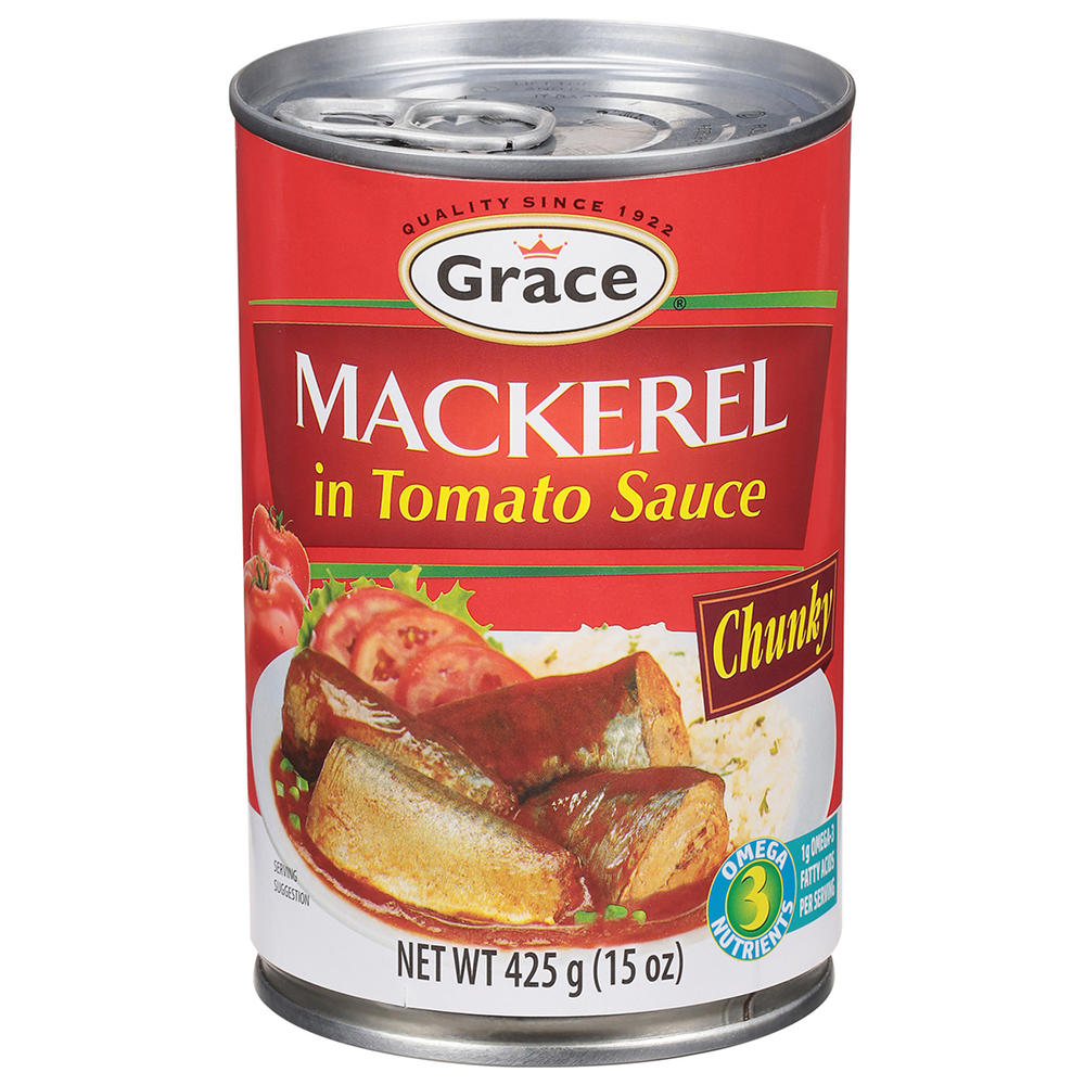 Grace Mackerel In Tomato Sauce, 15 oz