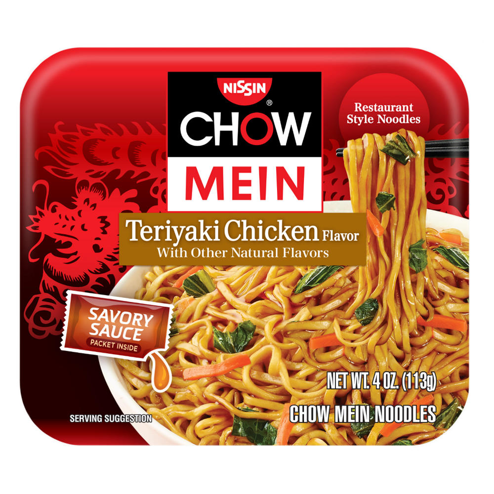 Nissin Chow Mein Teriyaki Chicken Flavor Noodles, 4 oz