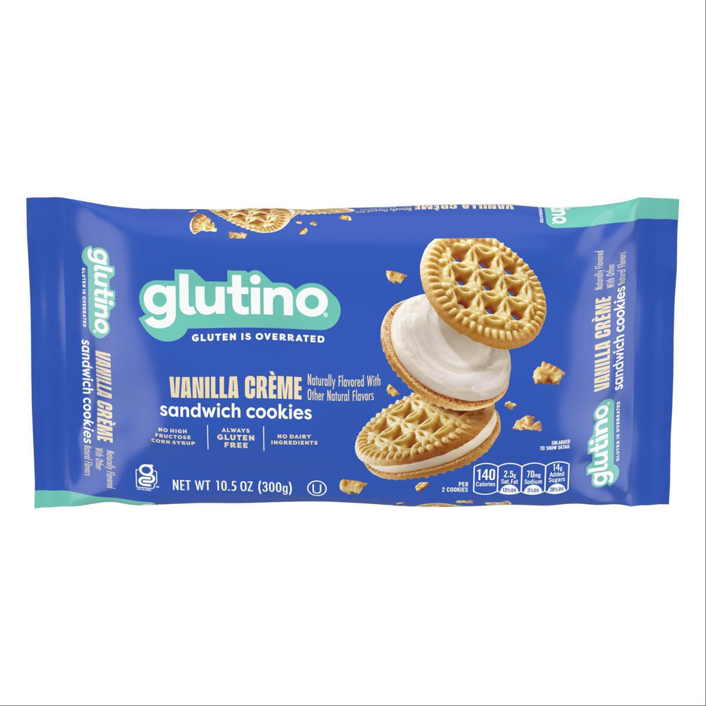 Glutino Gluten Free Vanilla Creme Cookies, 10.6 oz