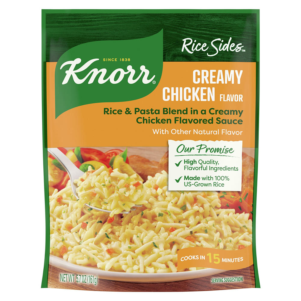 Knorr Rice Sides Creamy Chicken Long Grain Rice and Vermicelli Pasta Blend, 5.7 oz