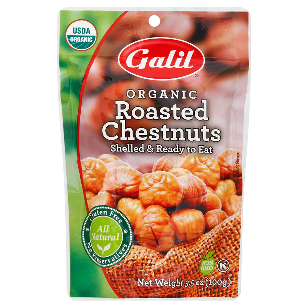 galil Kosher Organic Roasted Chestnuts, 3.5 oz