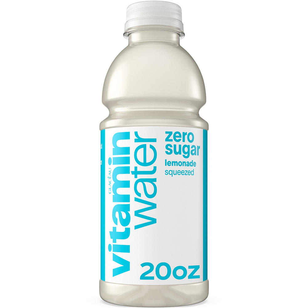Glaceau Vitaminwater Zero Sugar Squeezed Lemonade Flavored Water Beverage, 20 oz