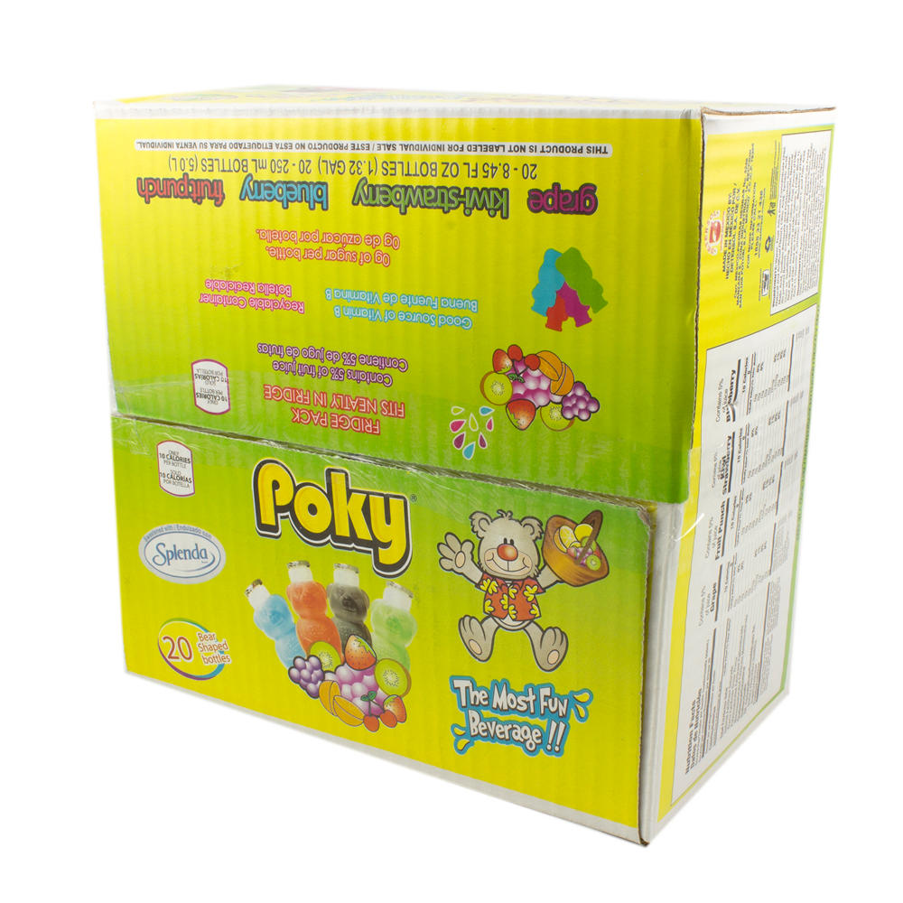 Poky Assorted Fruit Beverages with Splenda, 20 ct