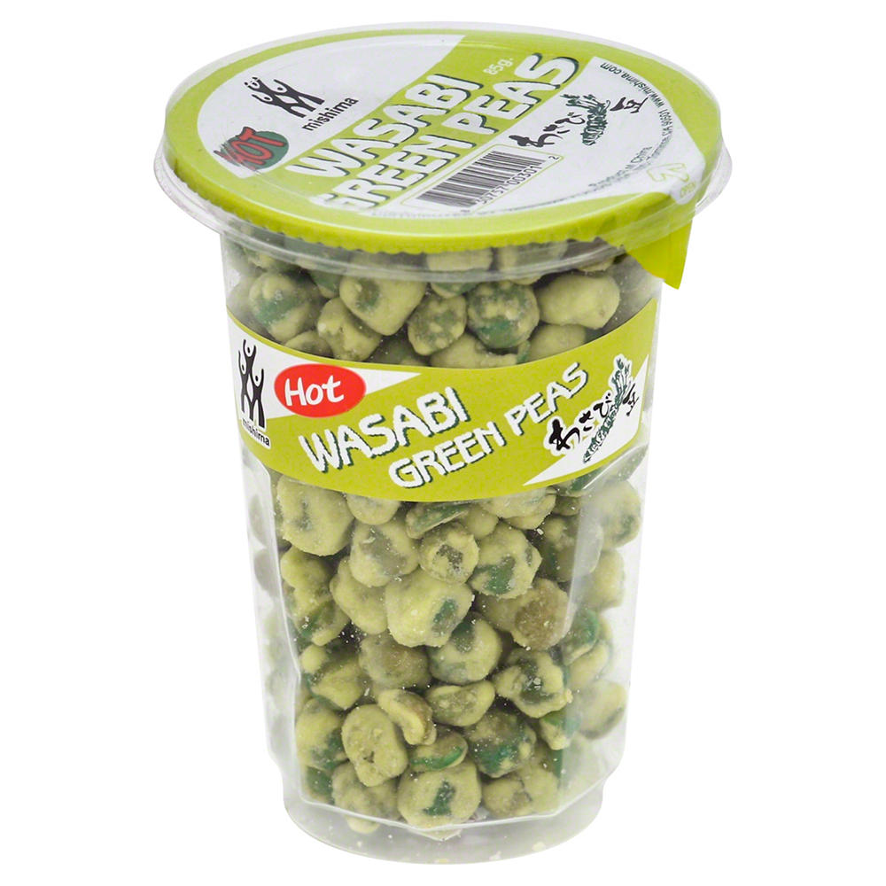 Mishima Wasabi Roasted Hot Green Peas, 3 oz