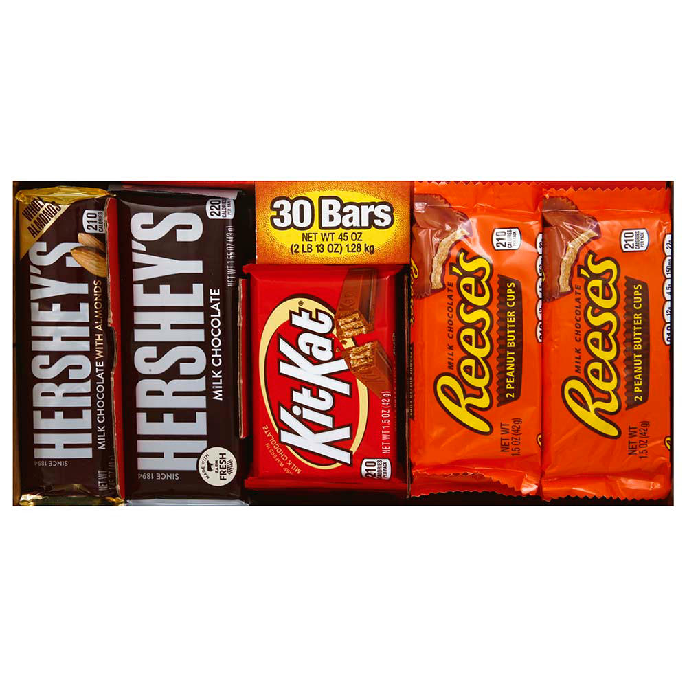 Hershey's Assorted Chocolate Candy Bars Bulk Pack, 45 oz