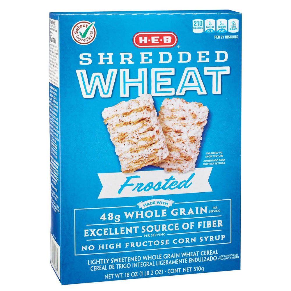 H-E-B Frosted Shredded Wheat Cereal, 18 oz