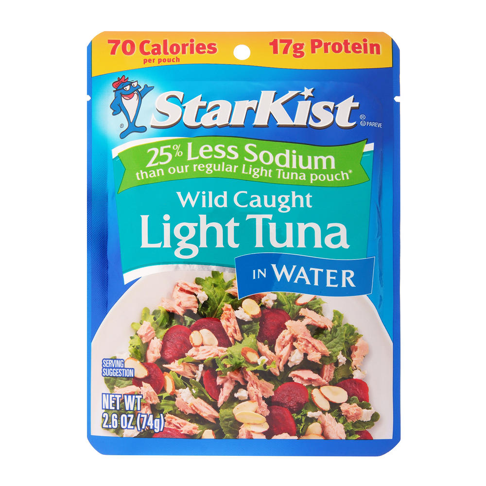 StarKist Reduced Sodium Light Tuna in Water Pouch , 2.6 oz