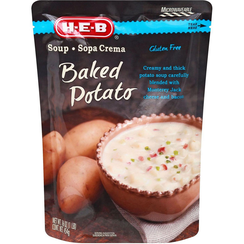 H-E-B Baked Potato Soup Microwaveable Pouch, 16 oz