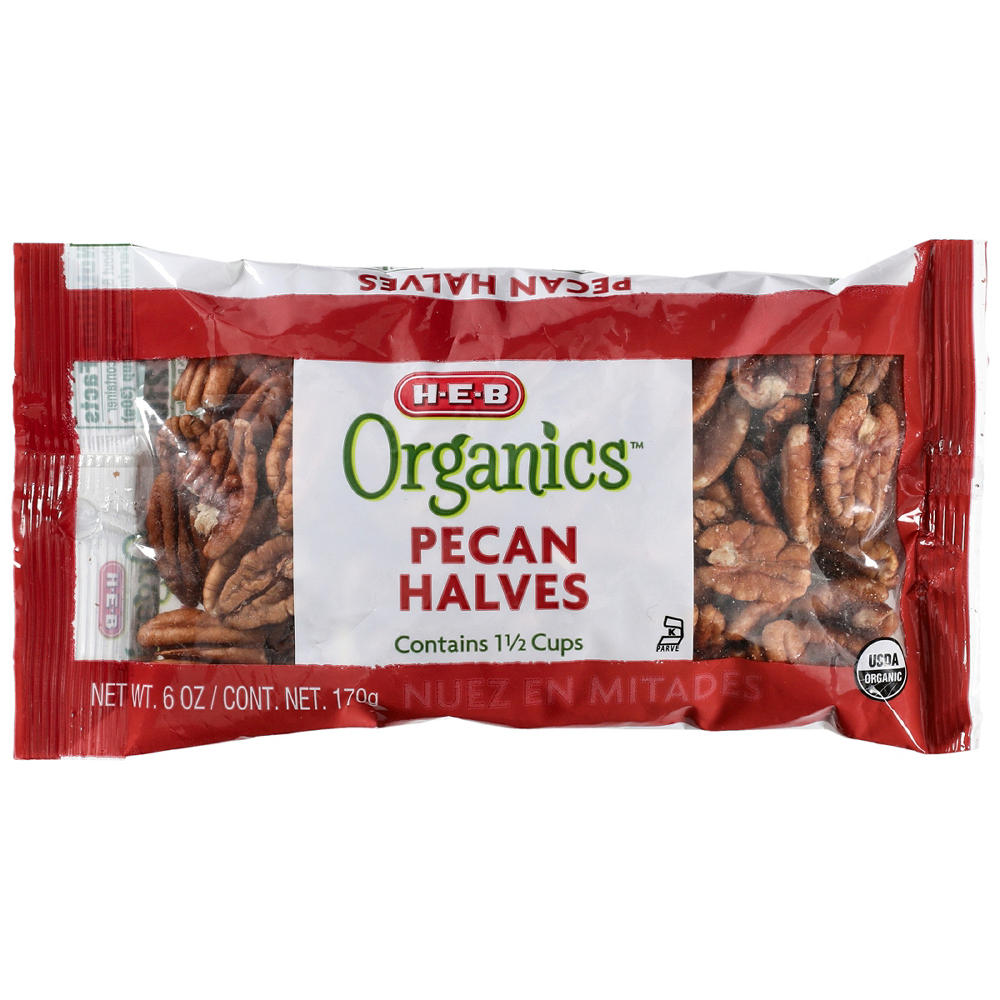 H-E-B Organics Pecan Halves, 6 oz