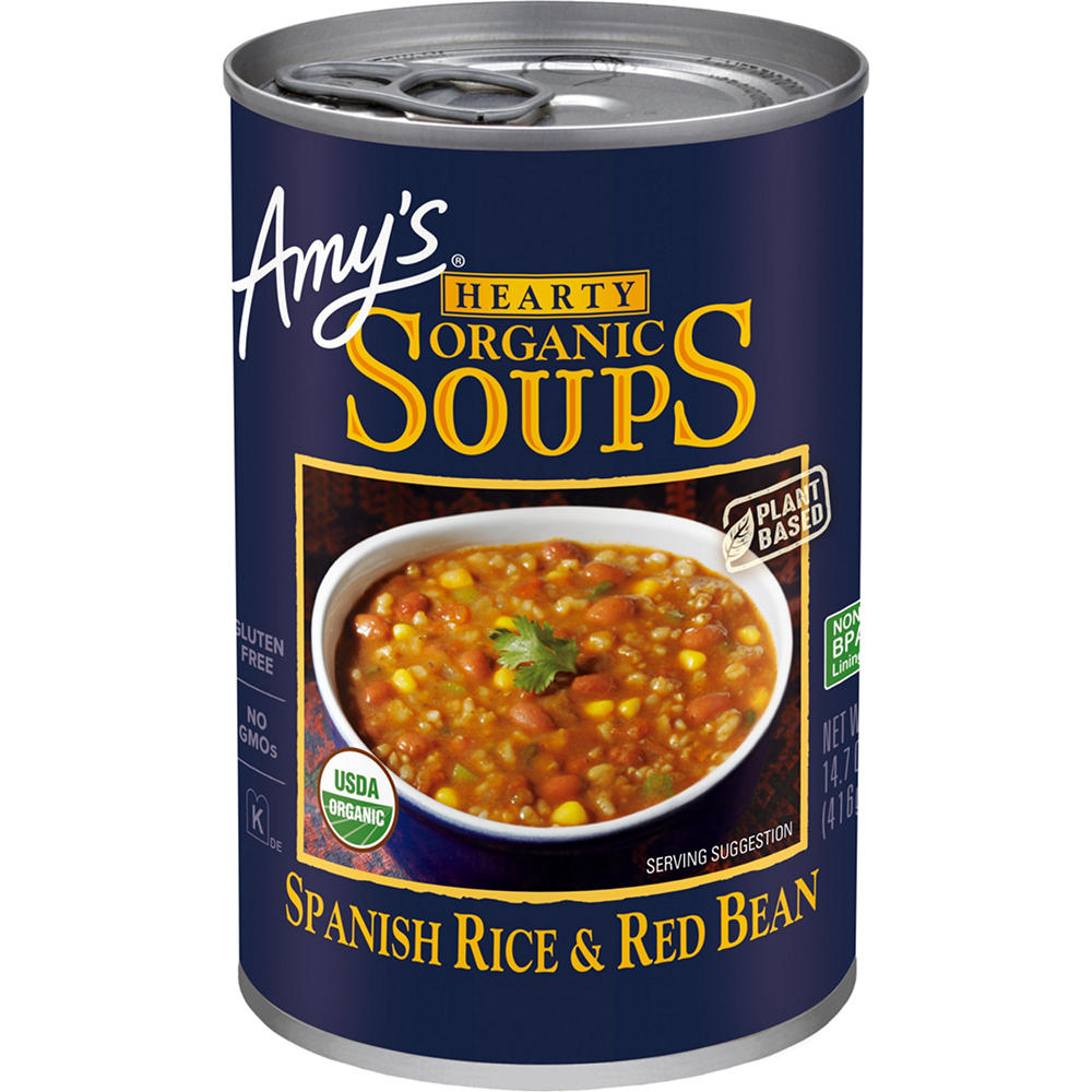 Amy's Organic Hearty Spanish Rice & Red Bean Soup, 14.7 oz