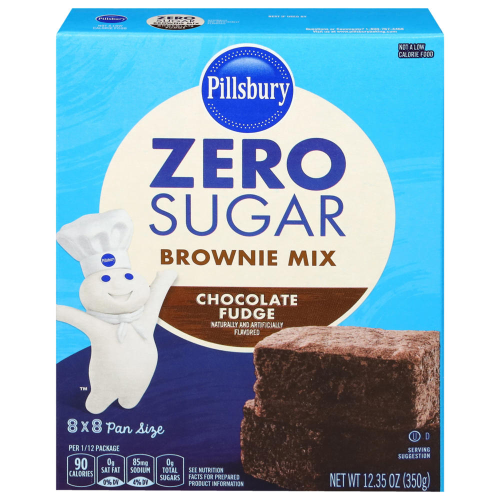 Pillsbury Zero Sugar Chocolate Fudge Brownie Mix, 12.35 oz