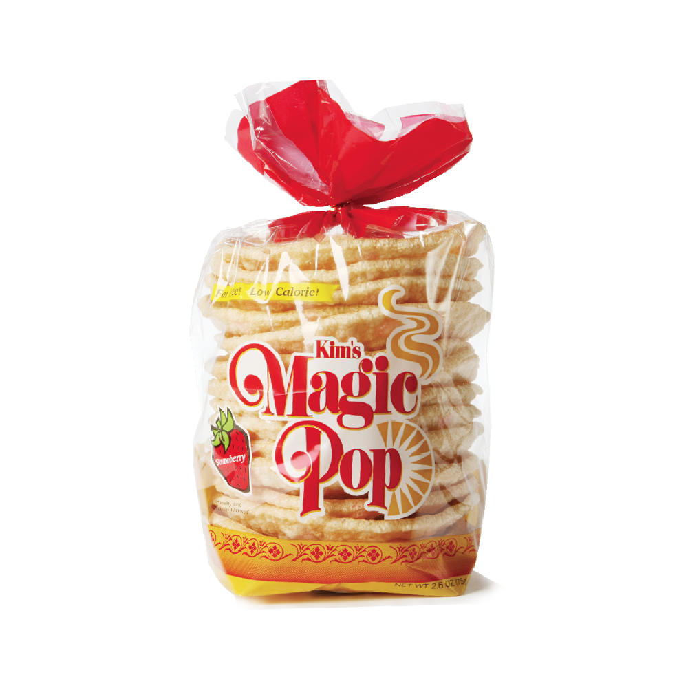 Kim's Magic Pop Rice Cakes - Strawberry, 15 ct