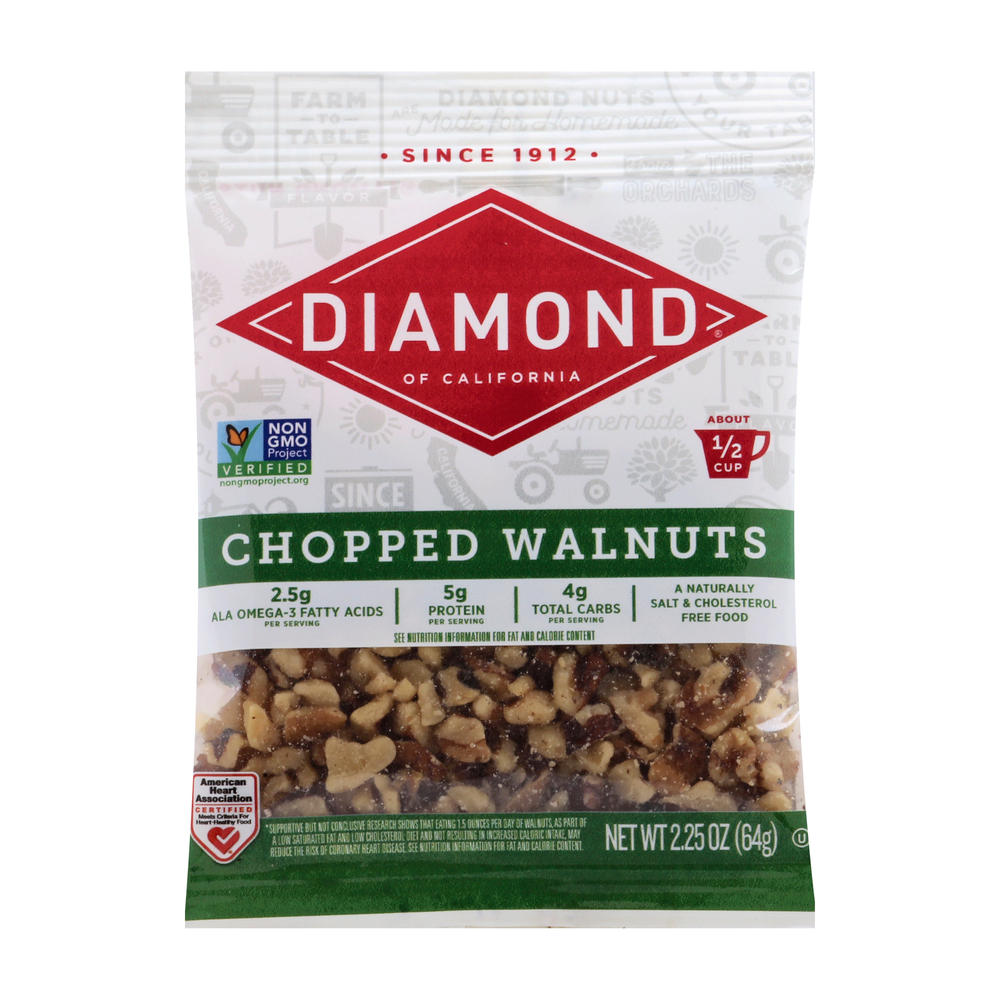 Diamond of California Chopped Walnuts, 2.25 oz