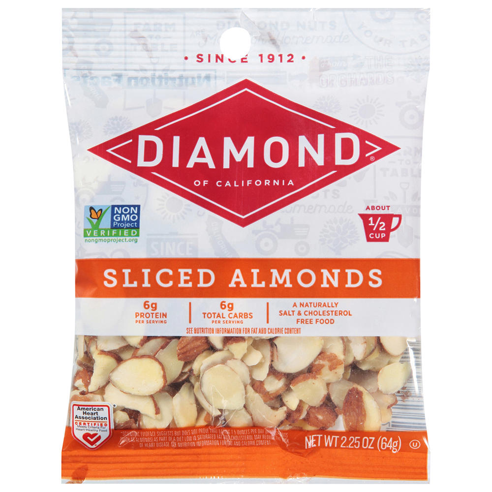 Diamond of California Sliced Almonds, 2.25 oz
