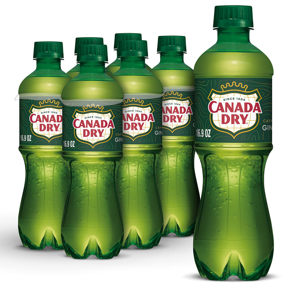Canada Dry Ginger Ale Soda 6 pk Bottles, .5L