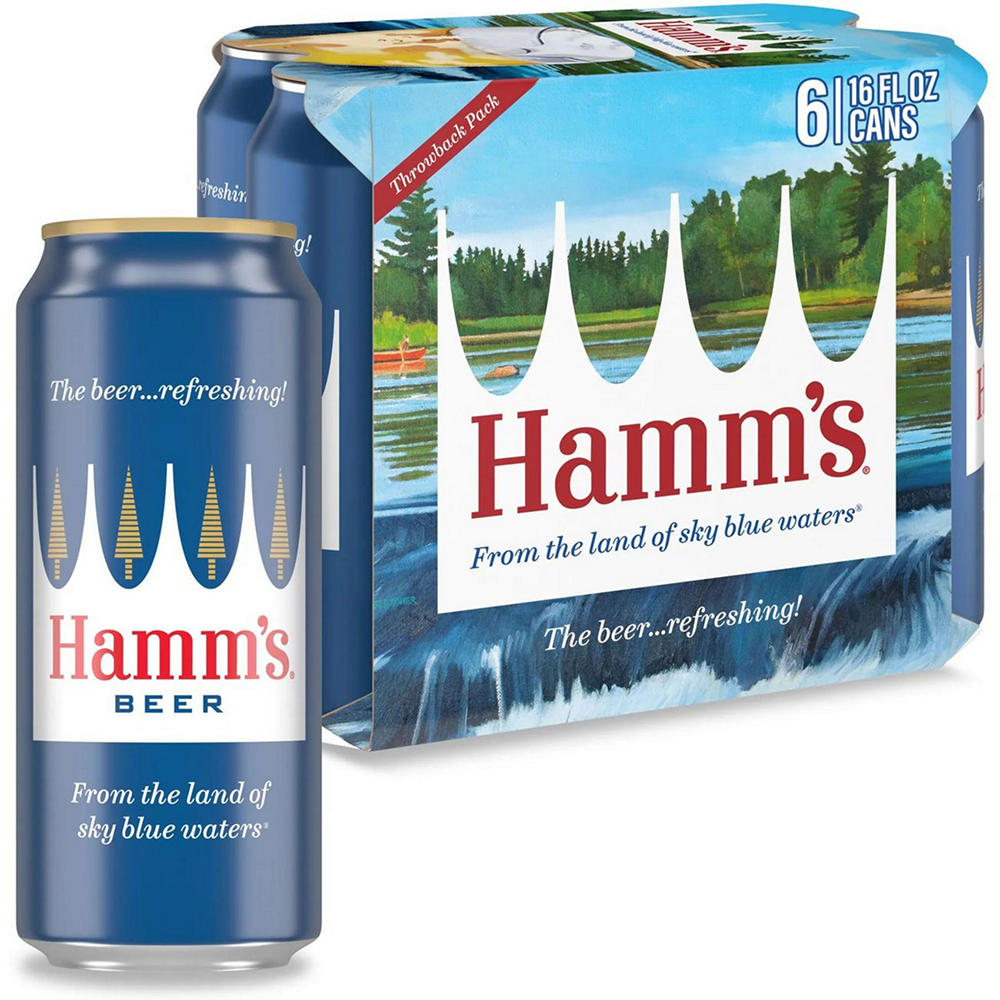 Hamm's Premium Beer 6 pk Cans, 16 oz