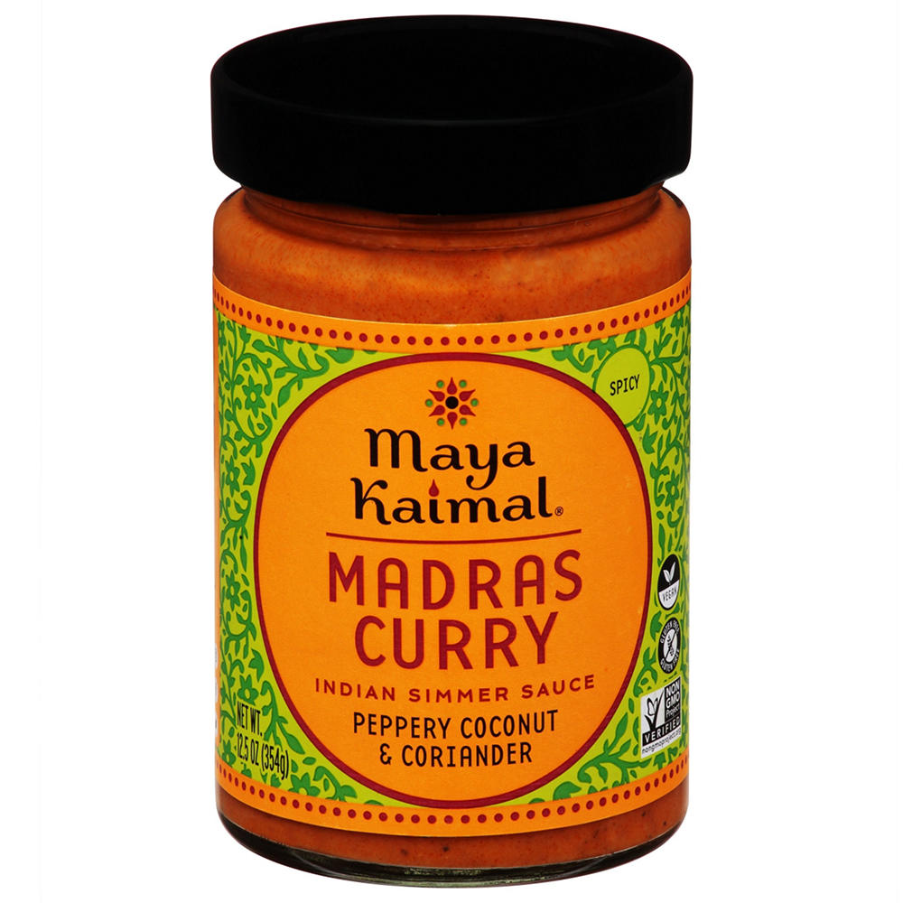 Maya Kaimal Spicy Madras Curry Indian Simmer Sauce, 12.5 oz