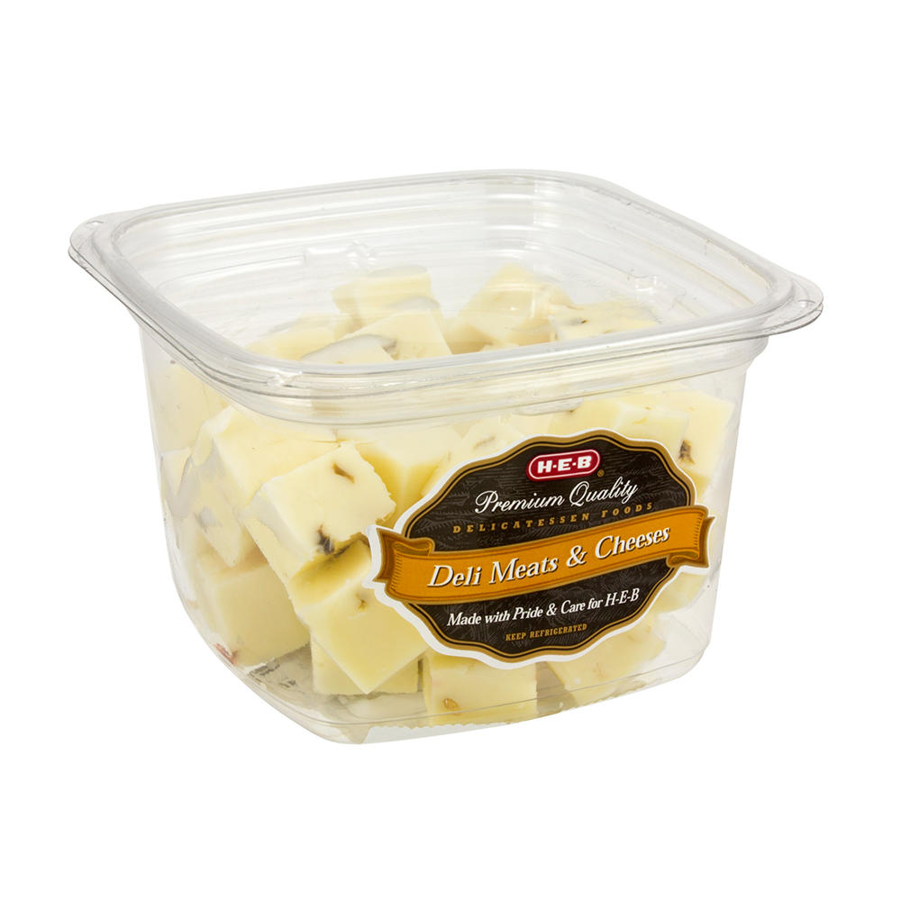 H-E-B Deli Jalapeño Jack Cubed Cheese, Avg. 0.5 lb
