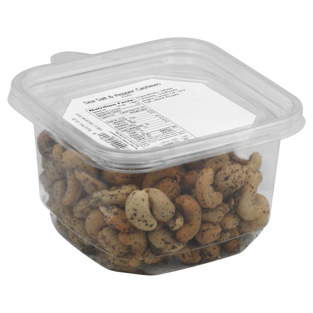 H-E-B Sea Salt & Pepper Cashews, 7.6 oz