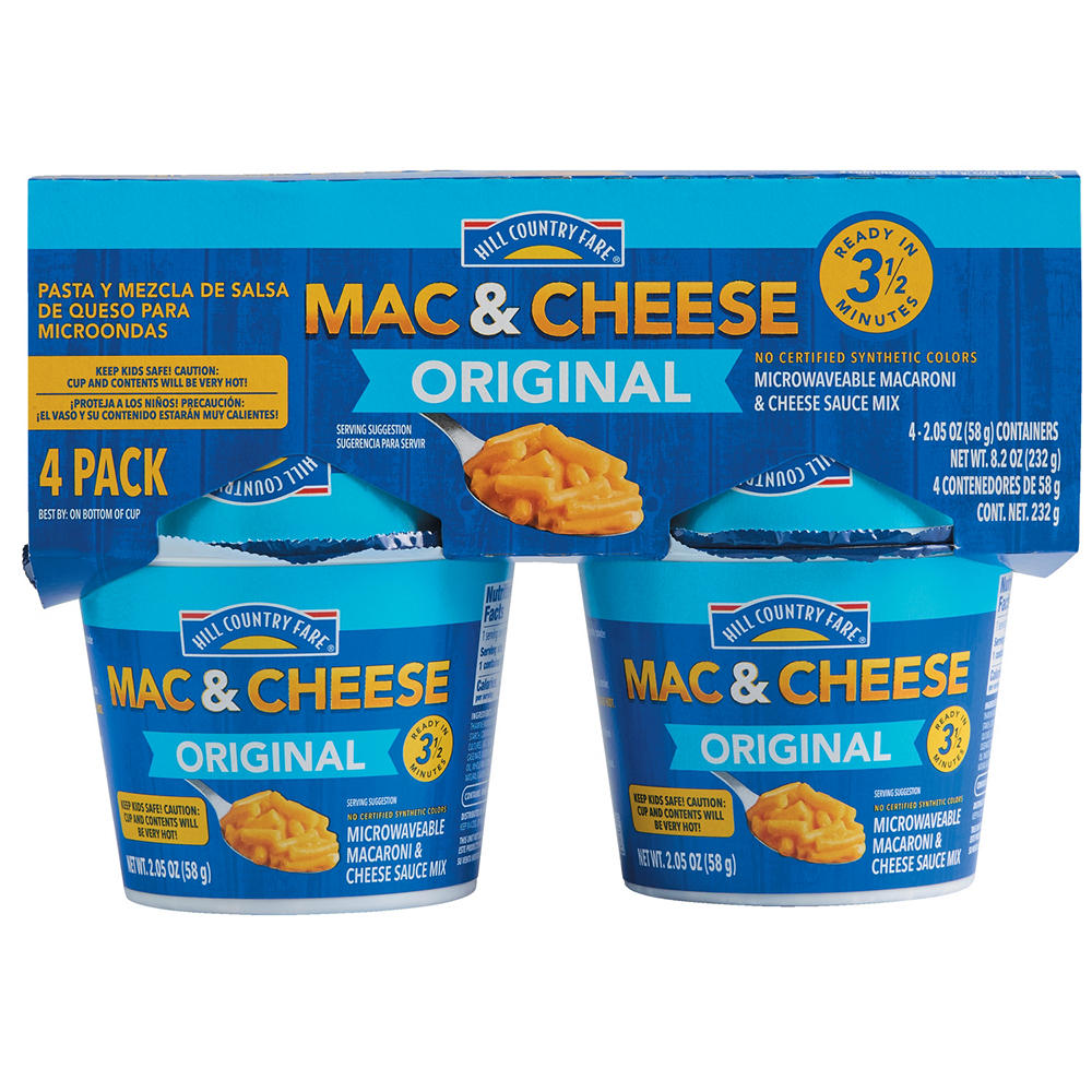 Hill Country Fare Original Mac'n Cheese Cups, 4 ct