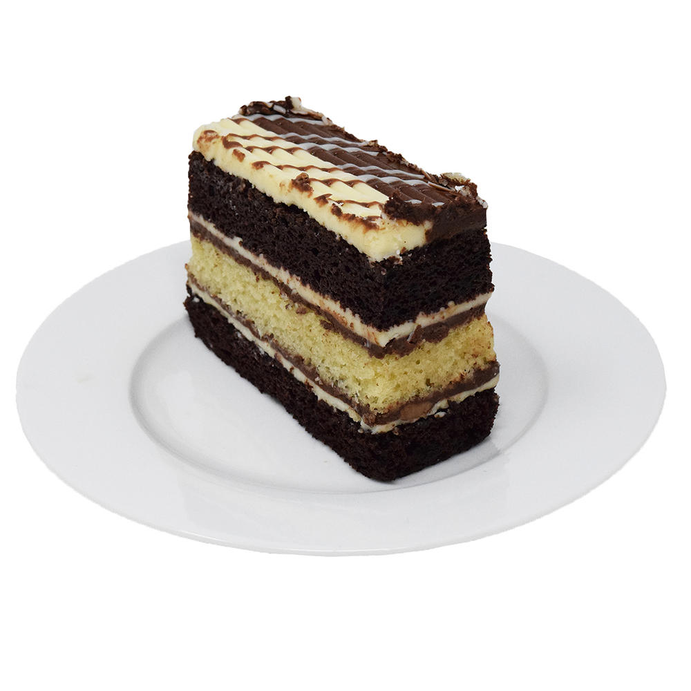 H-E-B Bakery Triple Chocolate Tiger Cake Slice