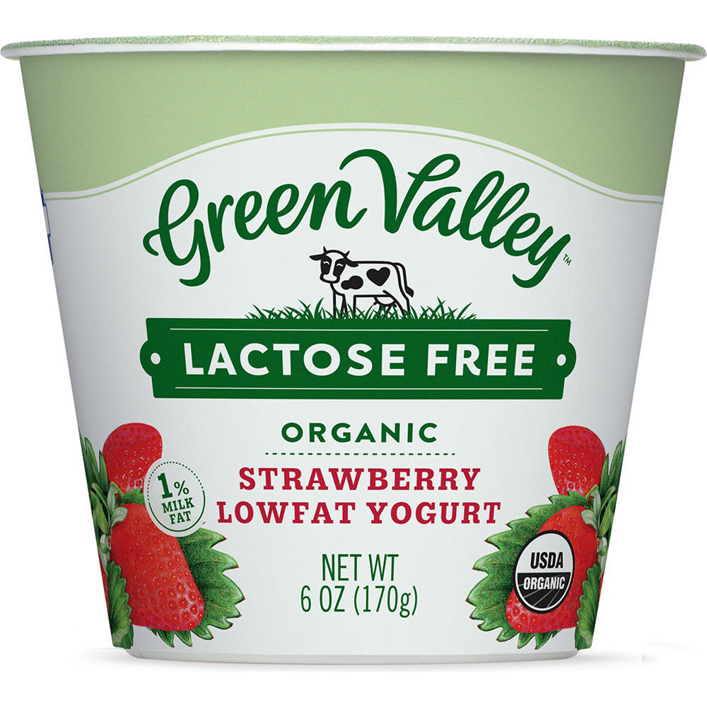 Green Valley Lactose Free Organic Strawberry Lowfat Yogurt, 6 oz